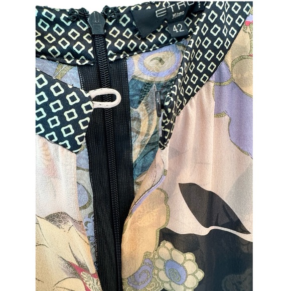 ETRO Floral Print Silk Maxi Dress Gown IT 42 - Picture 6 of 7